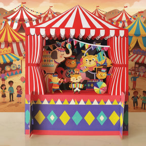 Betoverende Pop-up Kinderkaarten | Circustent | Unieke 3D kaart 