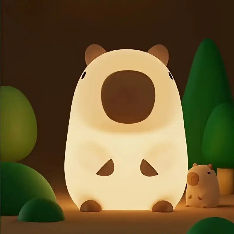 Actie Bedlampje Nachtlampje - Knappe Capibara - USB oplaadbaar - met Timer