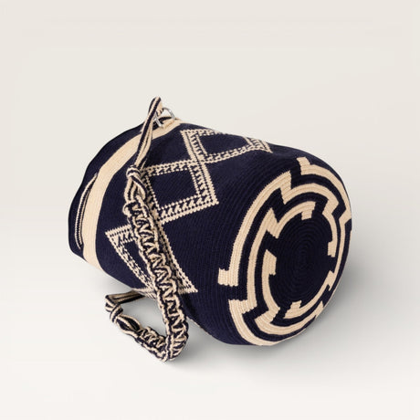 Geometric round shoulder bag | Navy