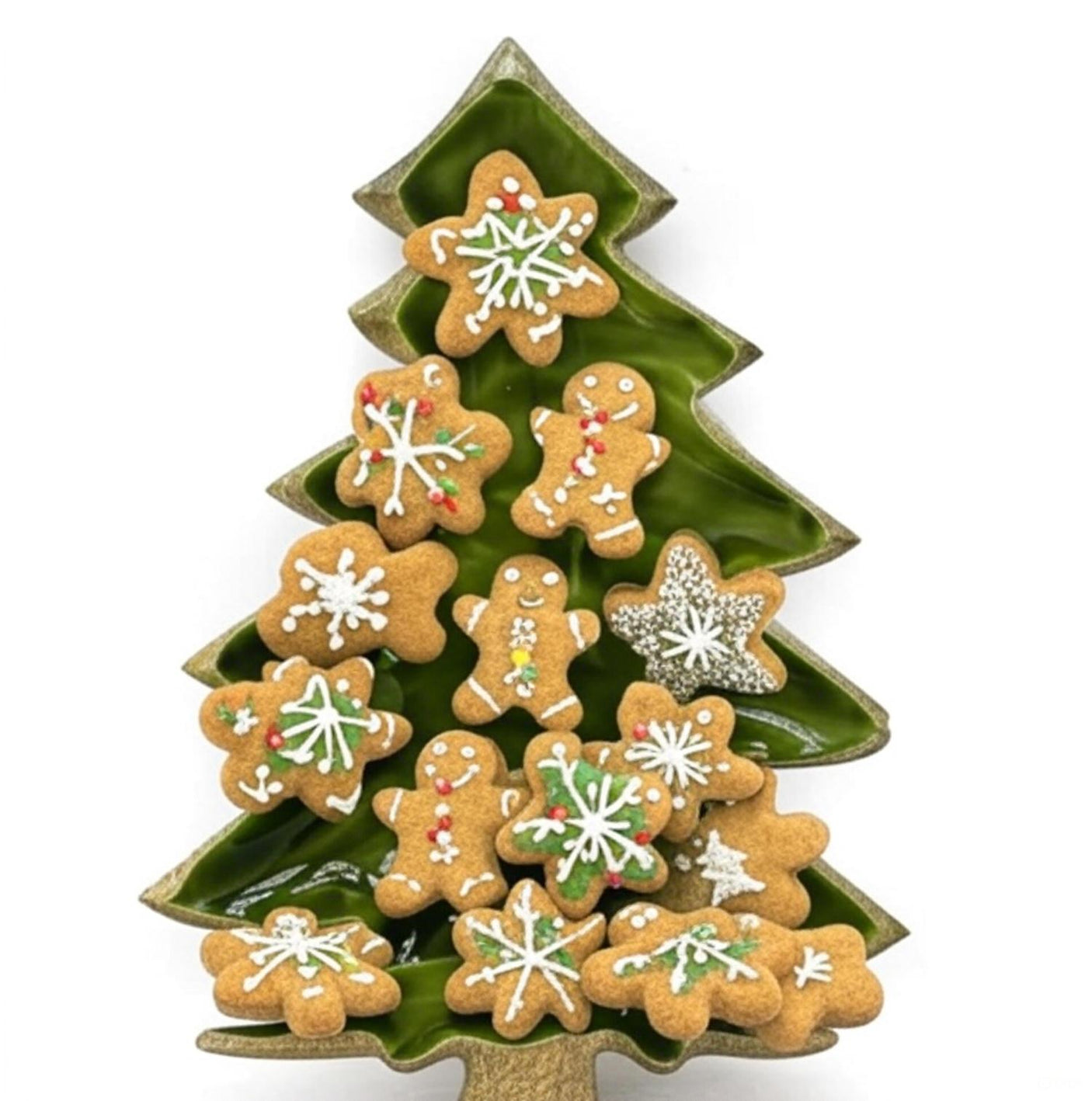 Haal de kerst in huis. Handgesneden Kerstboom van Mango Hout met emaille  Sfeervol. Ook als kom te gebruiken. Wehebbenallesinhuis.nl