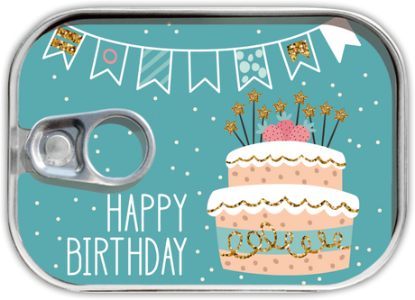 Kaart in blikje Leukste kaartje van Nederland Happy Birthday Taart Keileuk!