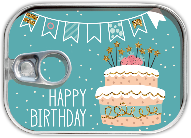 Kaart in blikje Leukste kaartje van Nederland Happy Birthday Taart Keileuk!