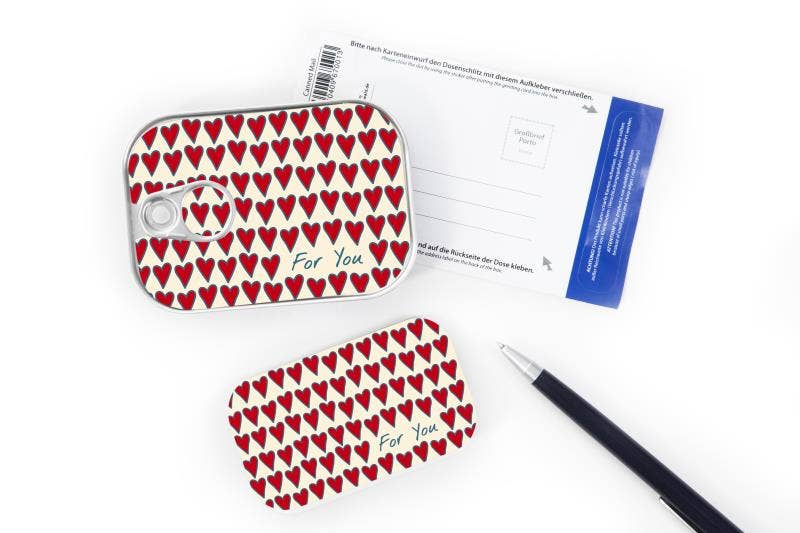 Kaart in blikje Leukste kaartje van Nederland  Hartendief Valentein of gewoon zo origineel kaartje! Wehebbenallesinhuis.nl