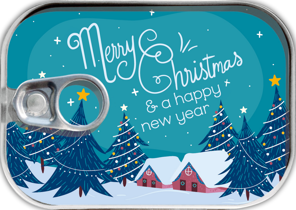 Kaart in blikje Leukste kaartje van Nederland Merry Christmas en happy newyearHet Origineelste Kerstkaartje