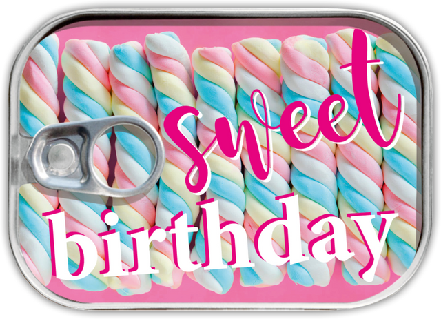 Kaart in blikje Leukste kaartje van Nederland Sweet Birthday Origineel en leuk! Wehebbenallesinhuis.nl