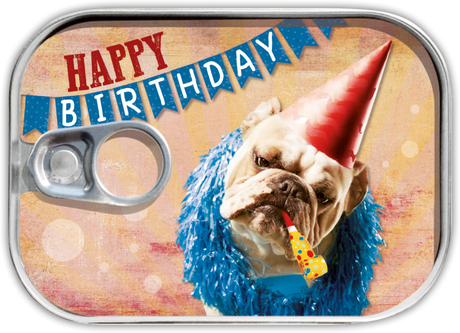 Kaart in blikje Leukste kaartje van Nederland voeg bijv geld toe en stuur het op Happy birthday 1