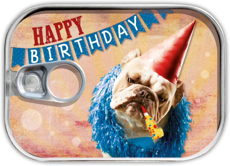 Kaart in blikje Leukste kaartje van Nederland voeg bijv geld toe en stuur het op Happy birthday 1