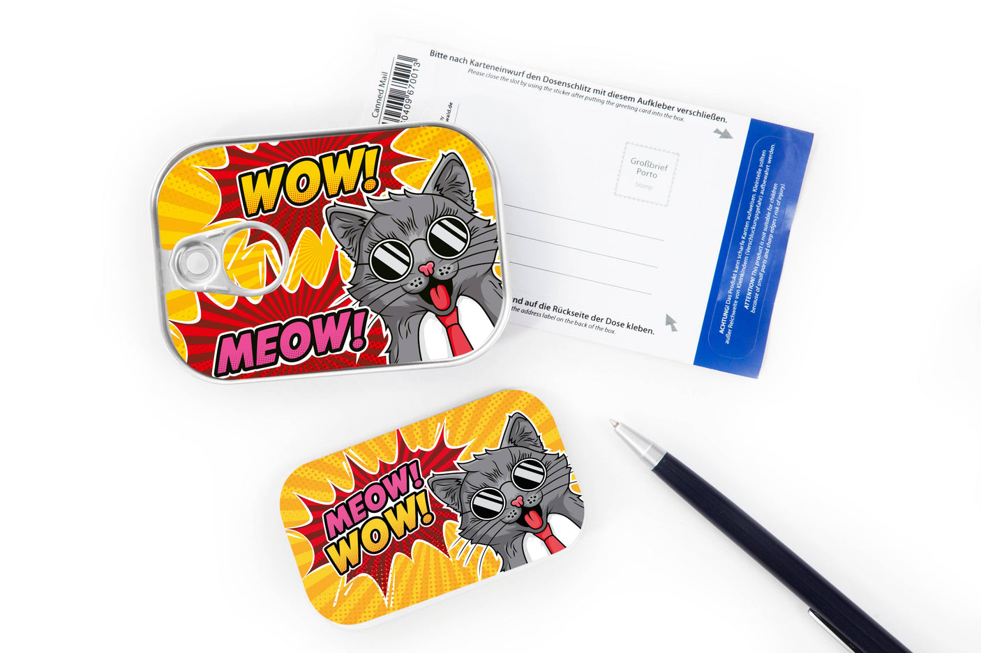 Kaart in visblikje Leukste kaartje van Nederland WoW MeoW! Origineel cadeau Wehebbenallesinhuis.nl