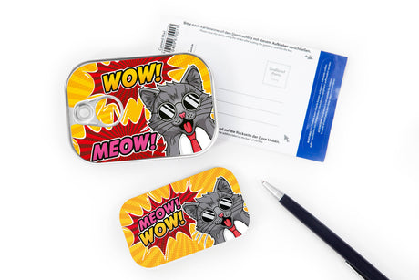Kaart in visblikje Leukste kaartje van Nederland WoW MeoW! Origineel cadeau Wehebbenallesinhuis.nl