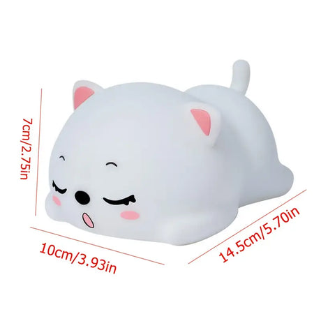 Actie Bedlampje Nachtlampje - Kei Leuke Kitten- USB oplaadbaar - met Timer