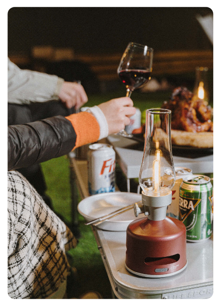 MoriMori designlamp wijnrood met bluetooth speaker en traploos dimbare Ledverlichting 