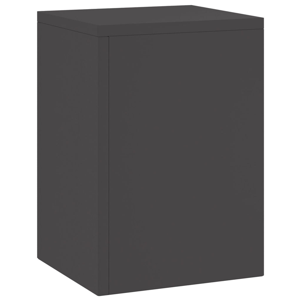 Plantenstandaards 2 st pilaar 24x24x35 cm staal zwart