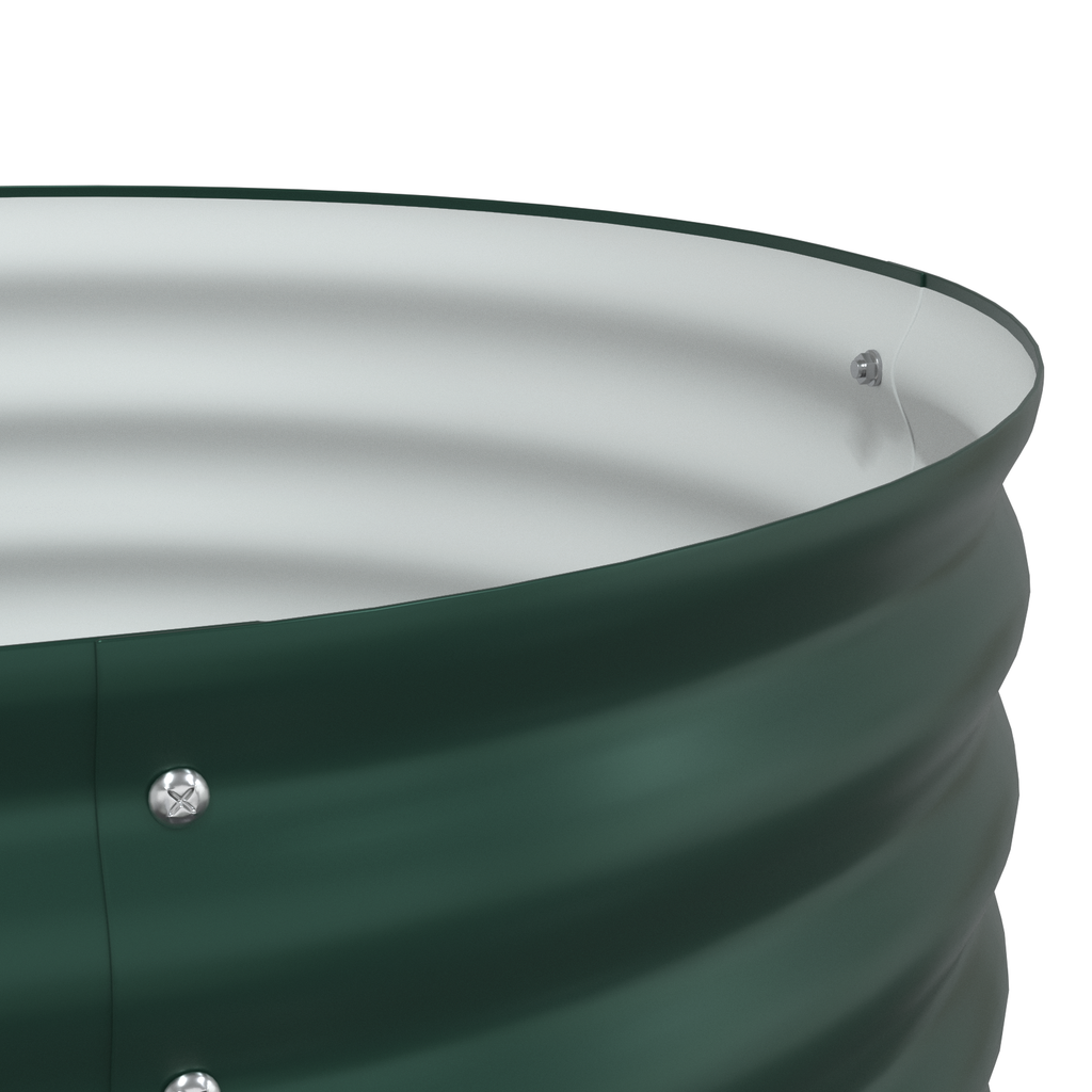 Plantenbak verhoogd 160x80x81 cm gegalvaniseerd staal groen