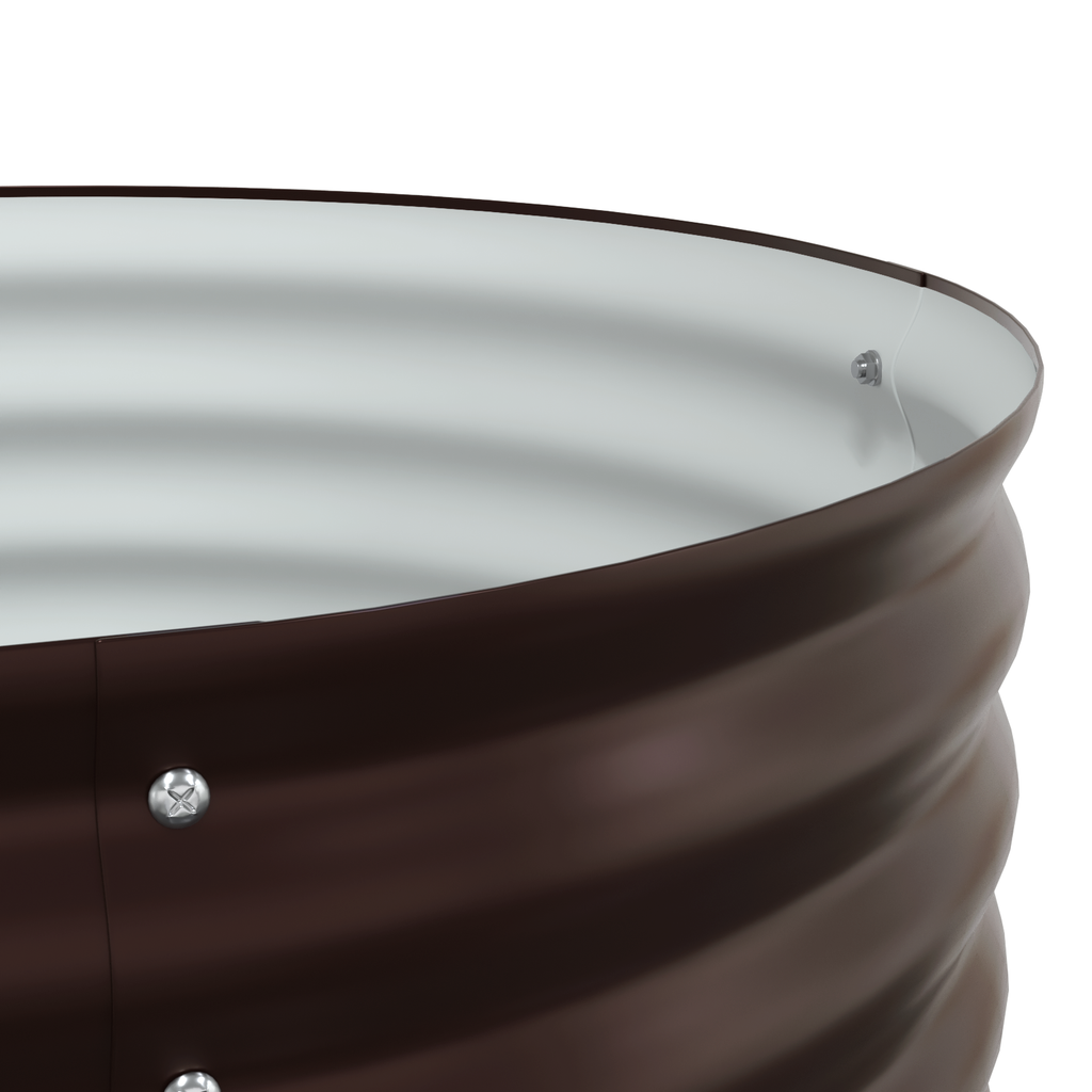 Plantenbak verhoogd 400x80x81 cm gegalvaniseerd staal bruin