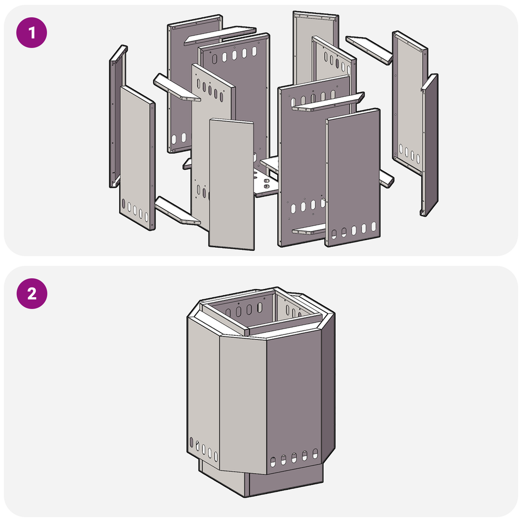 Vuurkorf rookvrij 38x38x51 cm cortenstaal