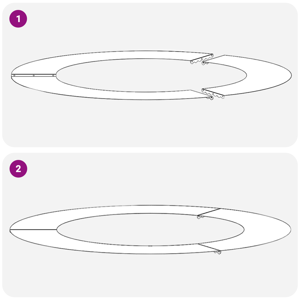 Platte Boomring 5 stuks Ø60/90 cm Weerbestendig Staal