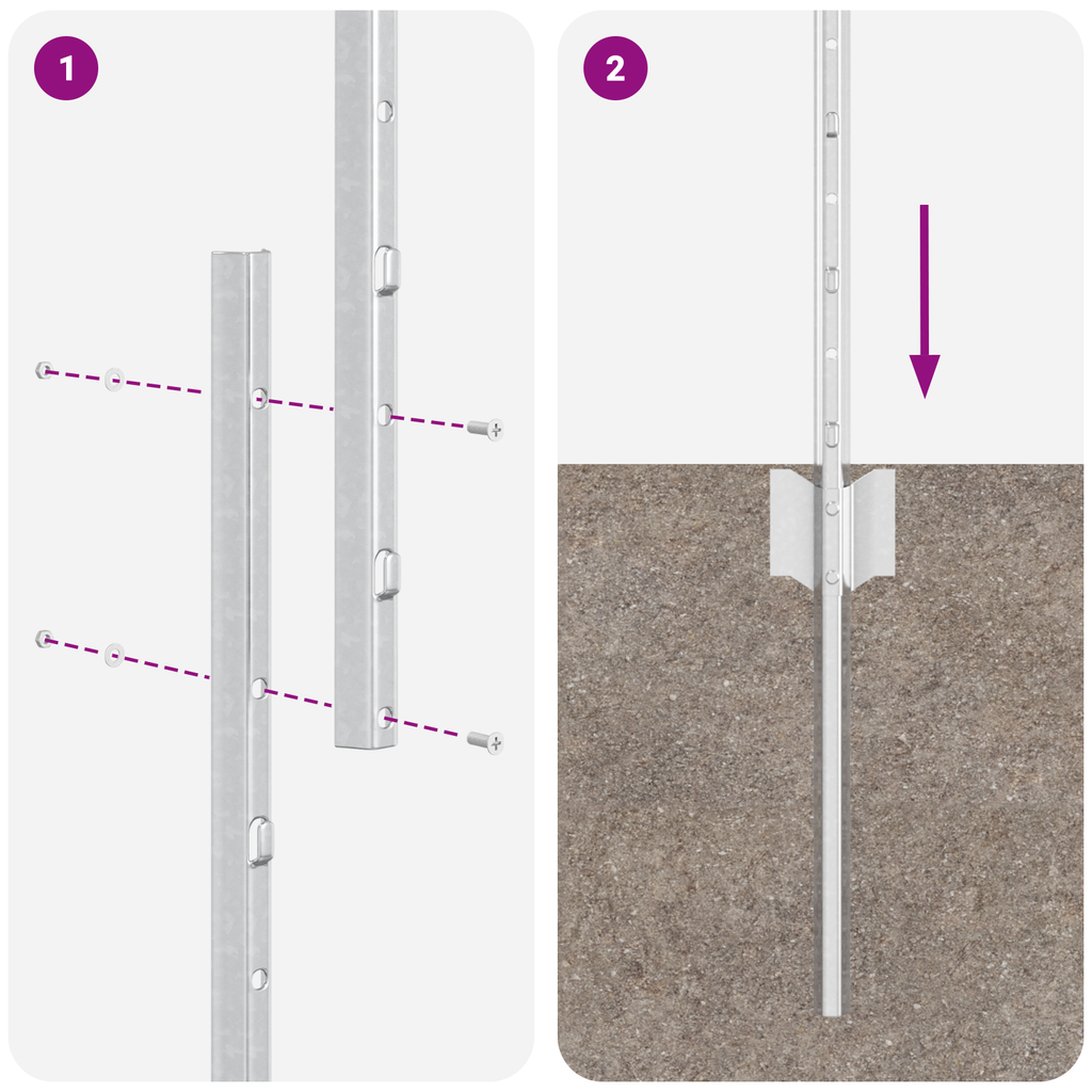 88 stuks U-profiel Zilver 180 cm Stalen heipalen
