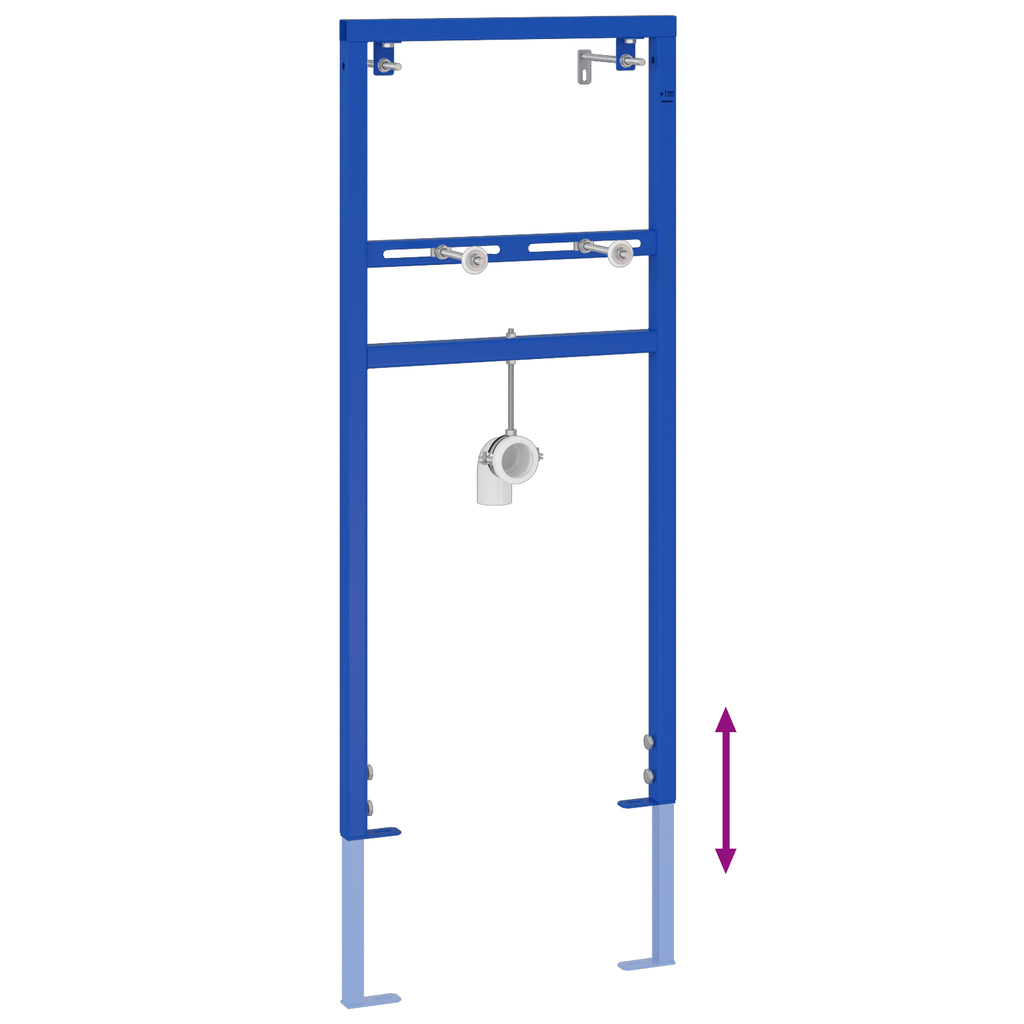 Montageframe wasbak verborgen 50x112-136 cm staal
