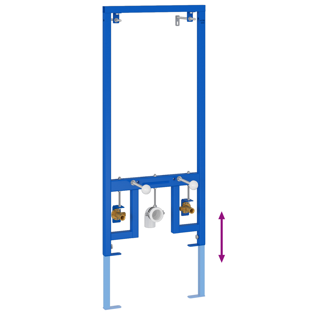 Montageframe bidet verborgen 50x112-136 cm staal