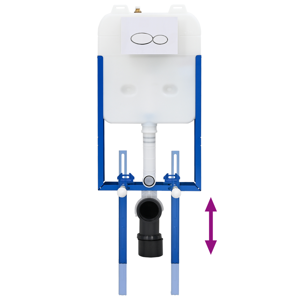 Inbouwreservoir Montageframe Dubbel Spoelstaal