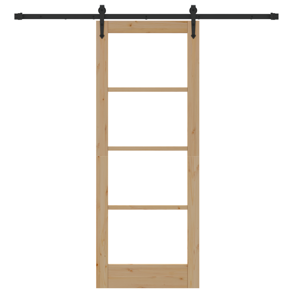 Schuifdeur met Bevestigingsset 78x202 cm van Massief Vurenhout