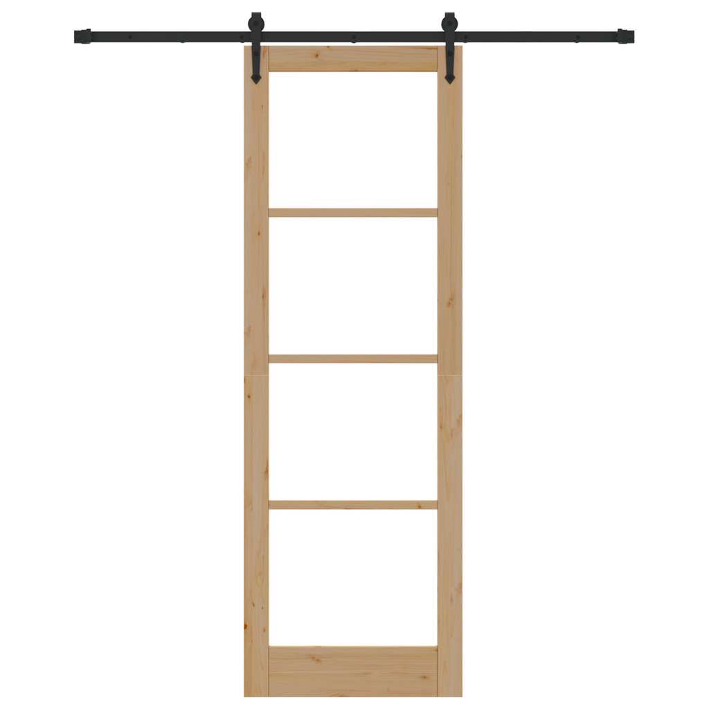 Schuifdeur met Hardware Set 78x232 cm Massief Vurenhout