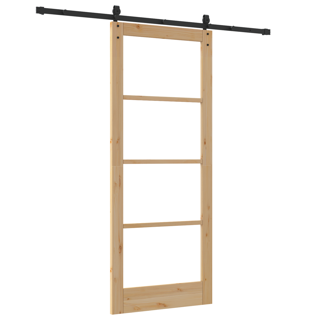 Schuifdeur met Bevestigingsset 86x211 cm van Massief Vurenhout