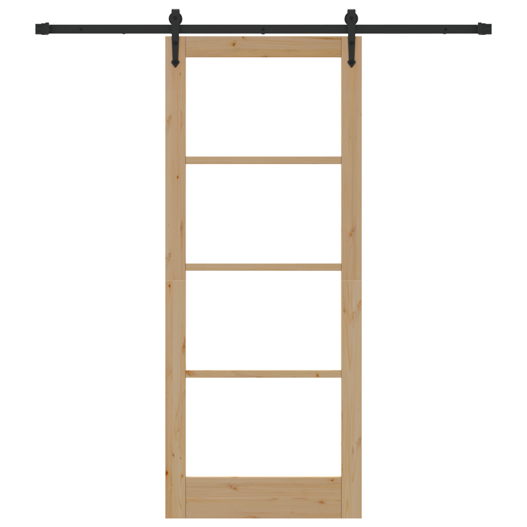 Schuifdeur met Bevestigingsset 86x211 cm van Massief Vurenhout