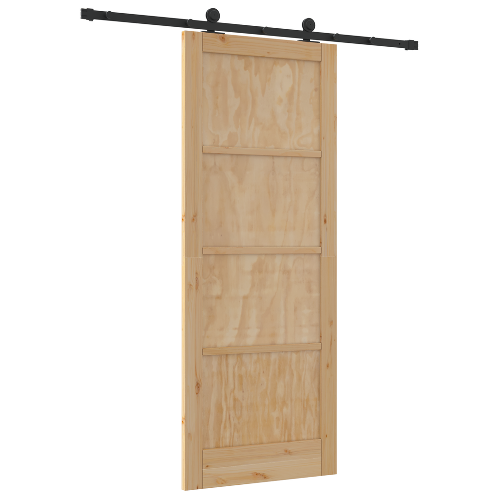 Schuifdeur met Hardware Set 83x211 cm Van Massief Vurenhout