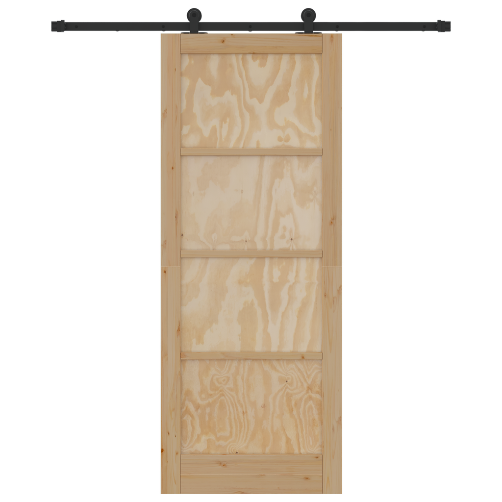 Schuifdeur met Hardware Set 83x211 cm Van Massief Vurenhout
