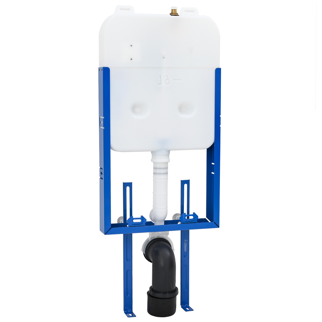 Inbouwreservoir Montageframe Dubbel Spoelstaal