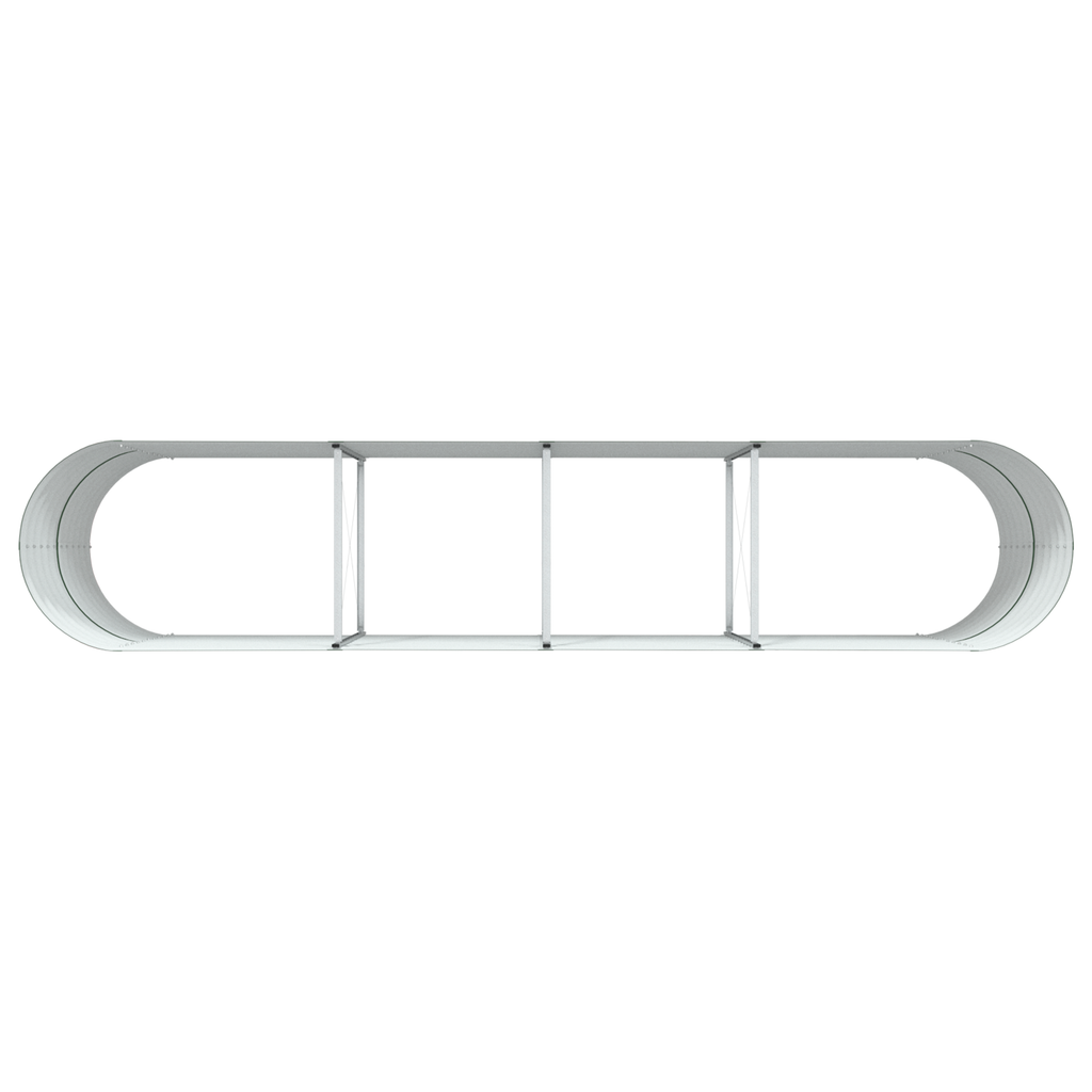 Plantenbak verhoogd 400x80x81 cm gegalvaniseerd staal groen