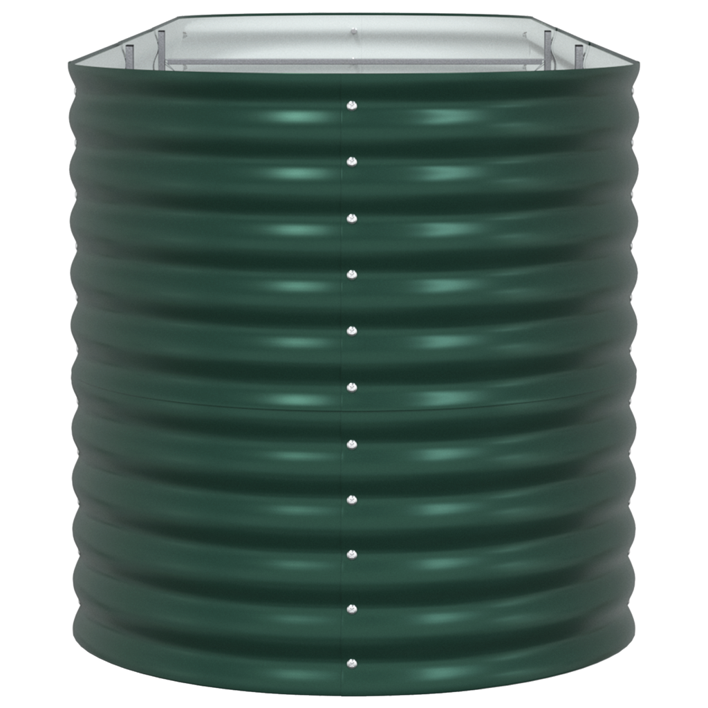 Plantenbak verhoogd 320x80x81 cm gegalvaniseerd staal groen