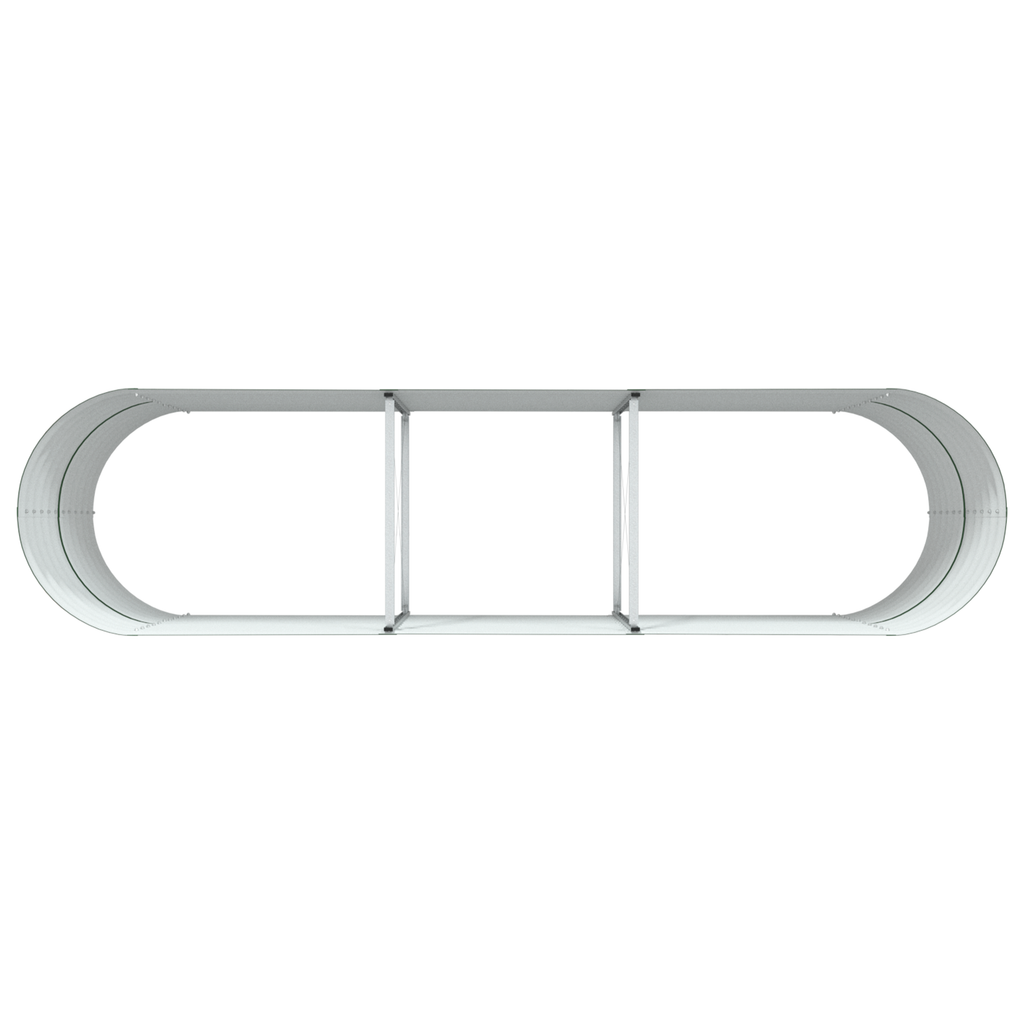 Plantenbak verhoogd 320x80x81 cm gegalvaniseerd staal groen