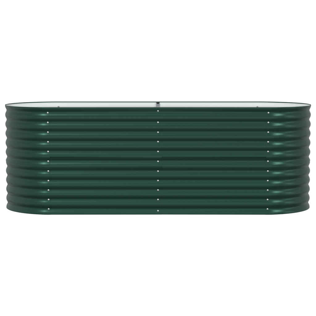 Plantenbak verhoogd 240x80x81 cm gegalvaniseerd staal groen