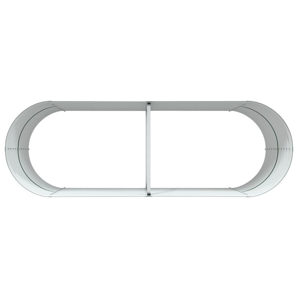 Plantenbak verhoogd 240x80x81 cm gegalvaniseerd staal groen