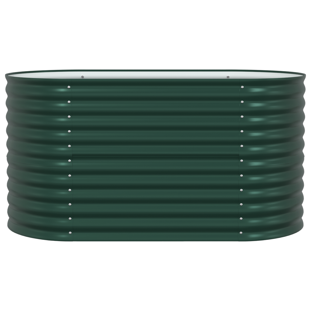 Plantenbak verhoogd 160x80x81 cm gegalvaniseerd staal groen