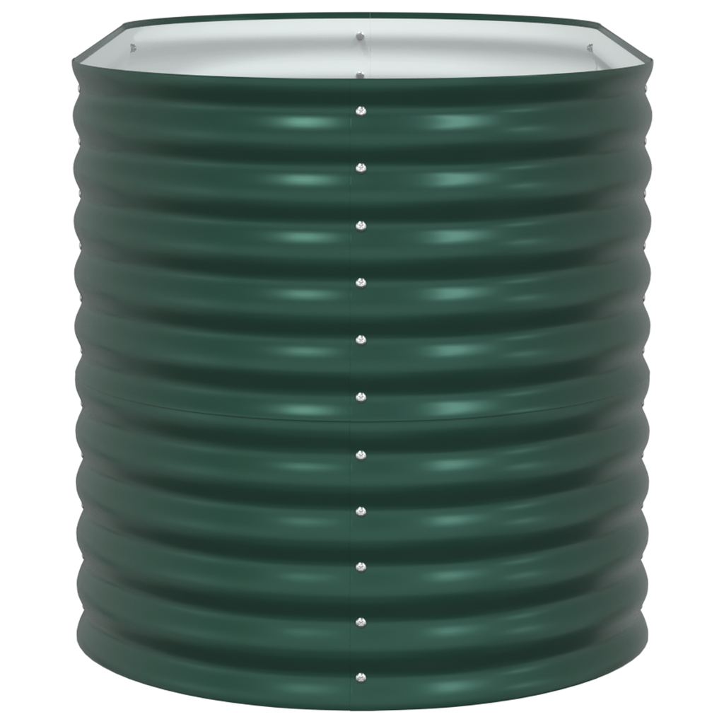 Plantenbak verhoogd 160x80x81 cm gegalvaniseerd staal groen