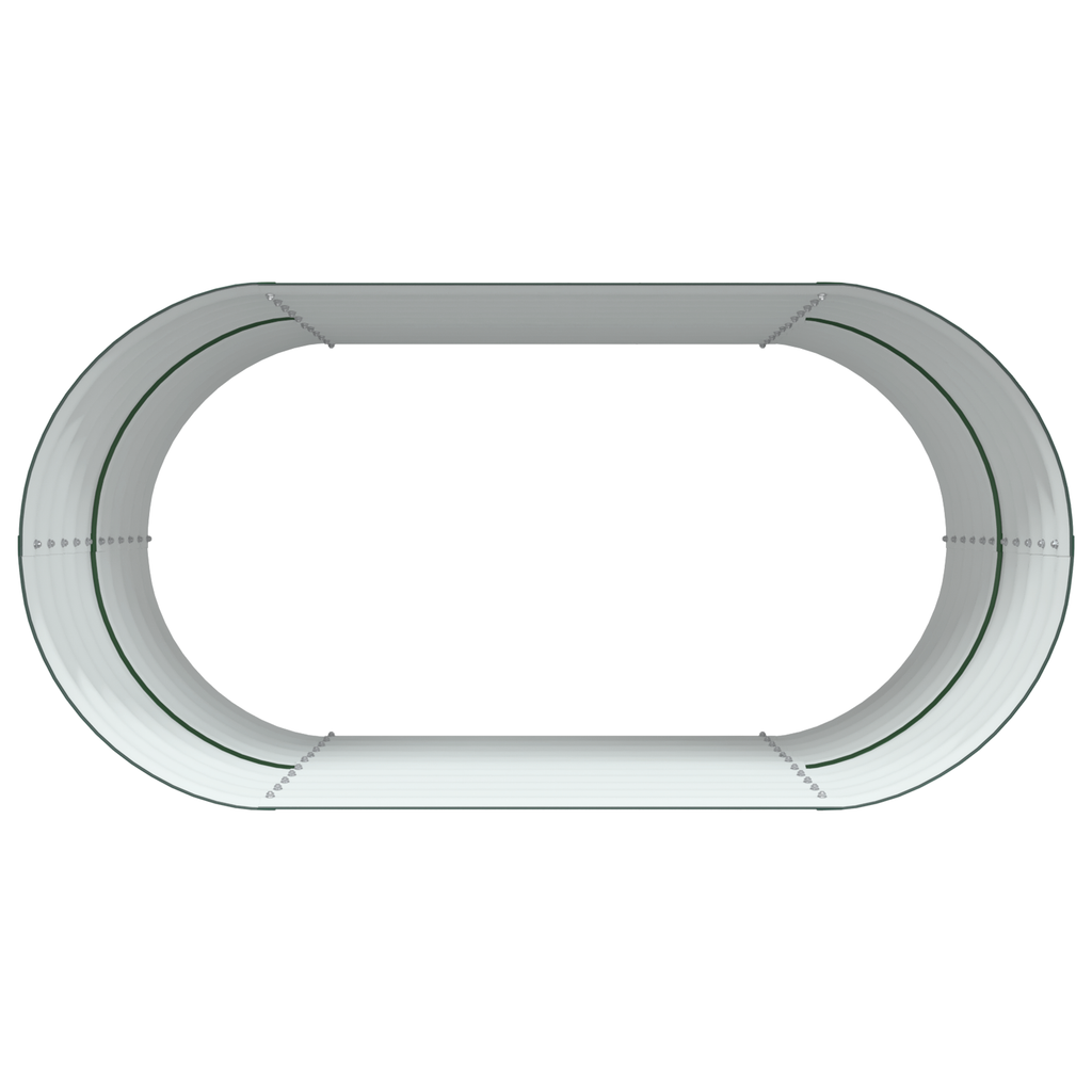 Plantenbak verhoogd 160x80x81 cm gegalvaniseerd staal groen