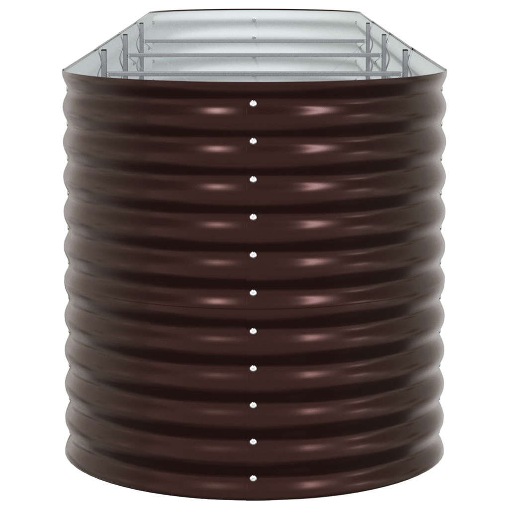 Plantenbak verhoogd 400x80x81 cm gegalvaniseerd staal bruin