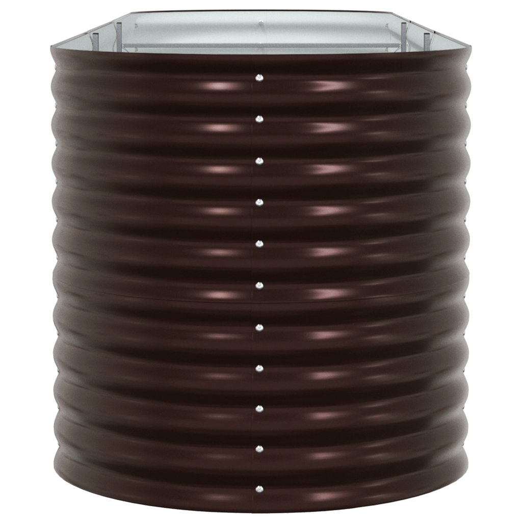 Plantenbak verhoogd 320x80x81 cm gegalvaniseerd staal bruin