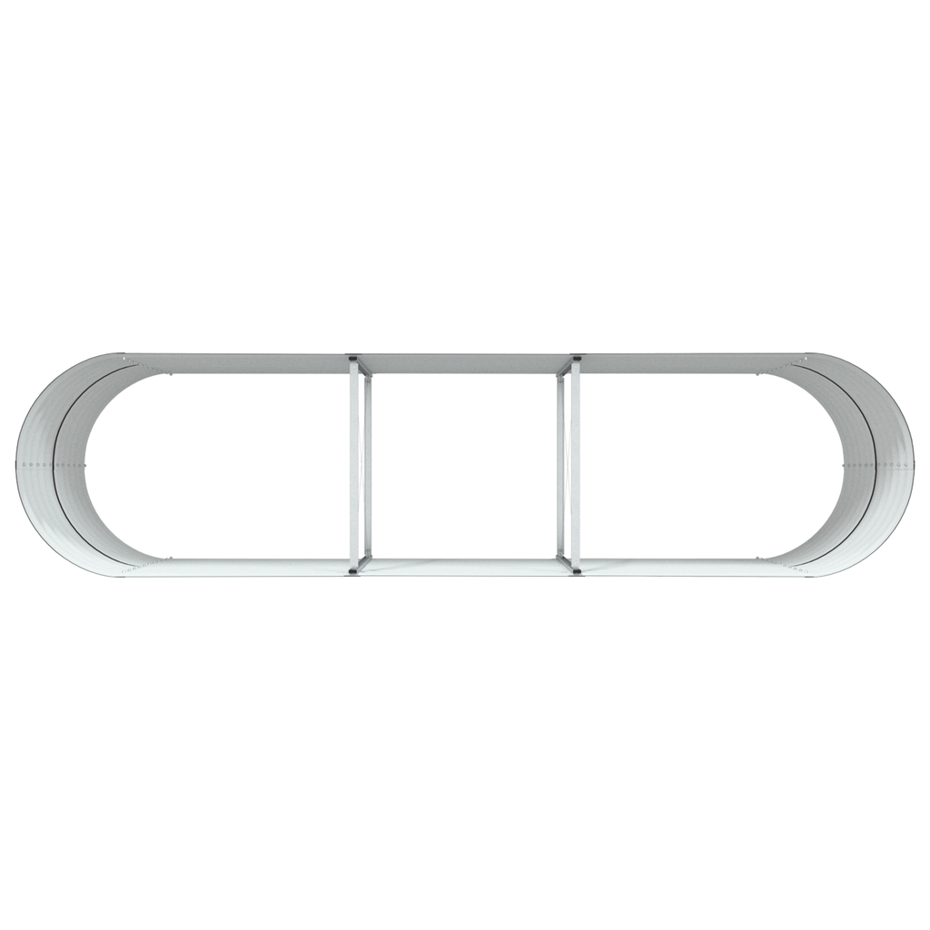 Plantenbak verhoogd 320x80x81 cm gegalvaniseerd staal bruin