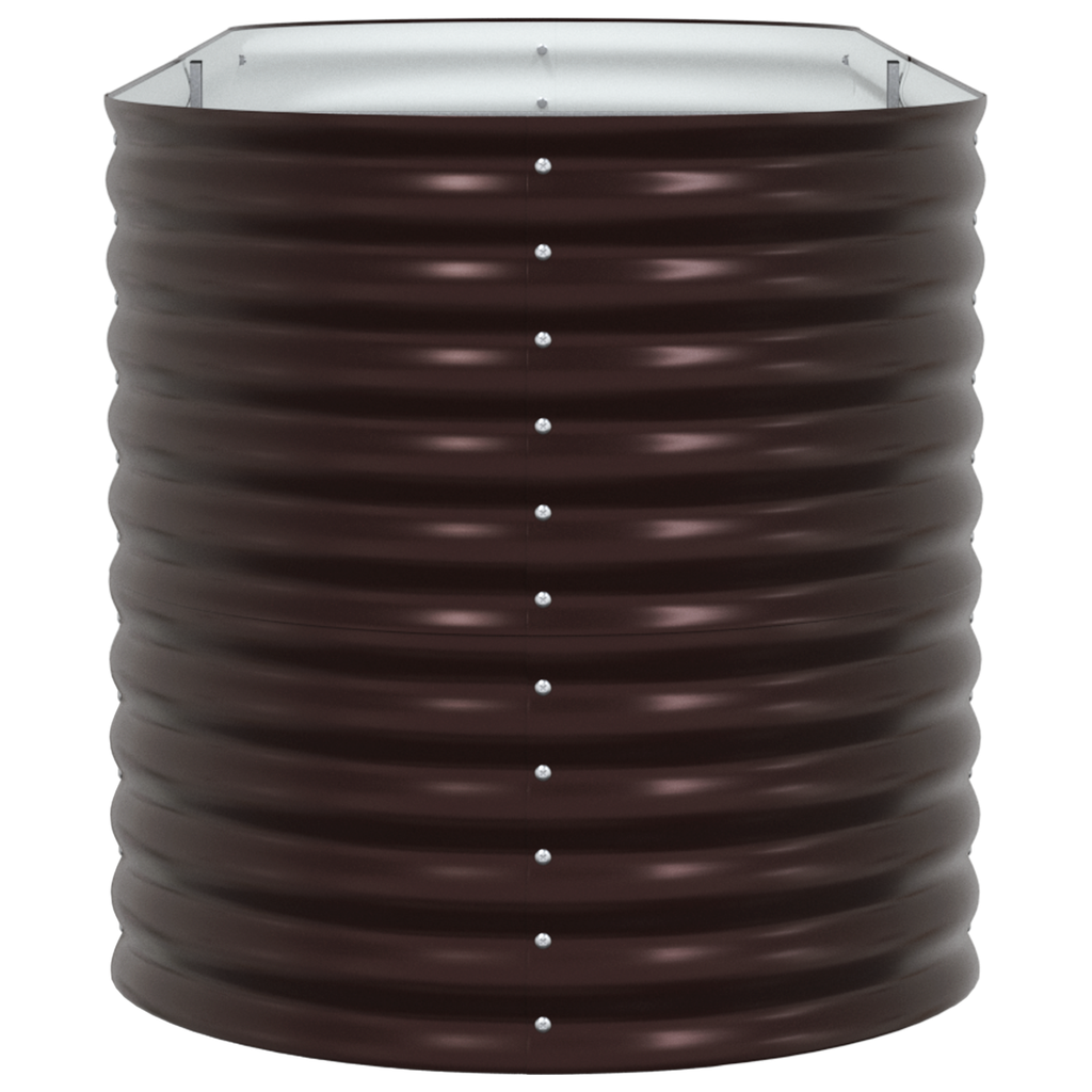 Plantenbak verhoogd 240x80x81 cm gegalvaniseerd staal bruin