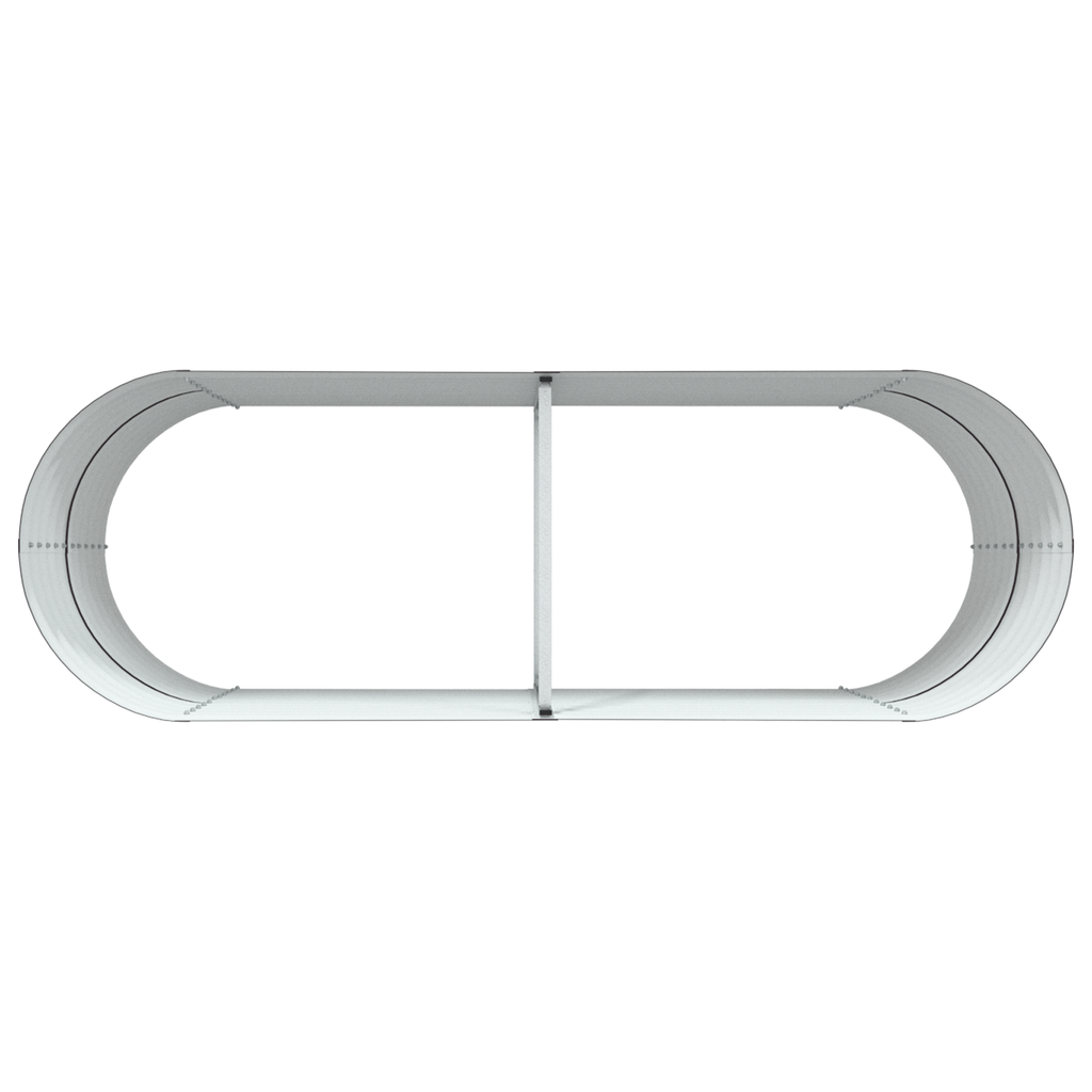 Plantenbak verhoogd 240x80x81 cm gegalvaniseerd staal bruin