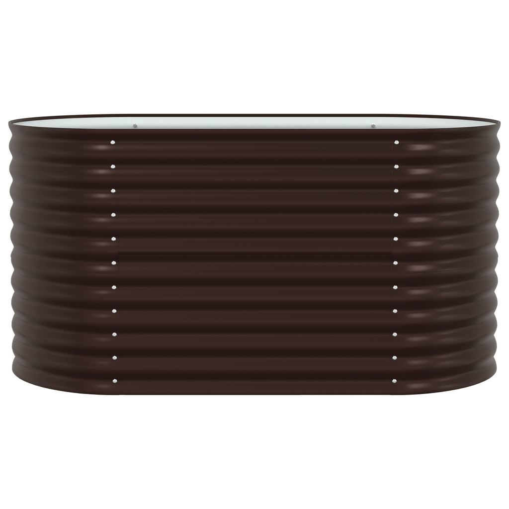 Plantenbak verhoogd 160x80x81 cm gegalvaniseerd staal bruin