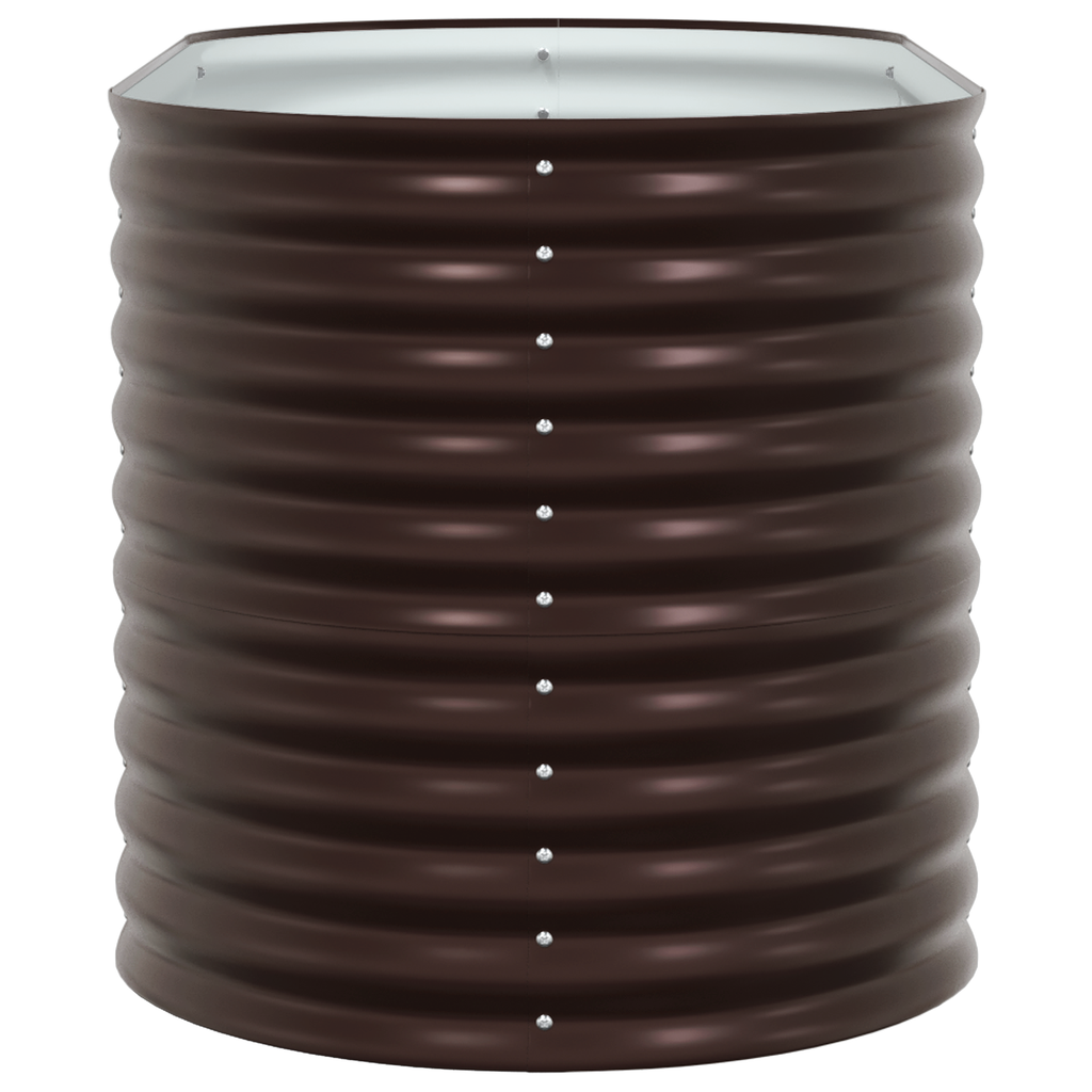 Plantenbak verhoogd 160x80x81 cm gegalvaniseerd staal bruin