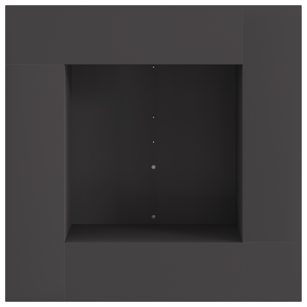 Vierkante Vuurplaats Zwart 60x60x30 cm Staal