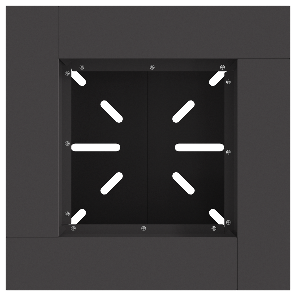 Vuurkorf Zwart 48x48x40 cm Staal