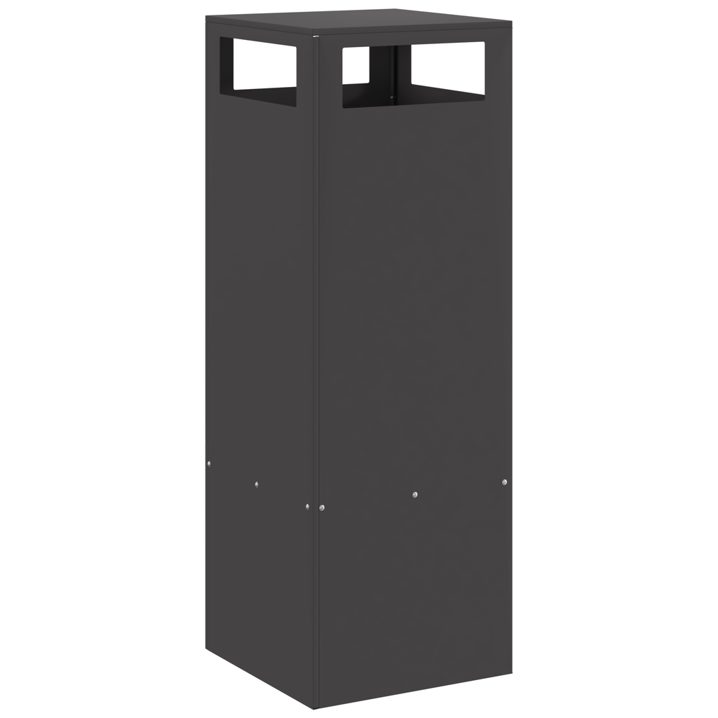 Vuurschaal Vierkant Zwart 35x35x100 cm Staal