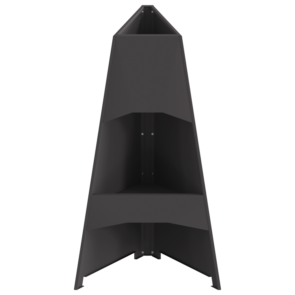 Vuurschaal Piramide Zwart 50x45x95 cm Staal